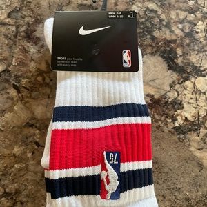 NIKE Houston Rockets M NBA 75th ANNIVERSARY SOCKS 6-8 NWT medium